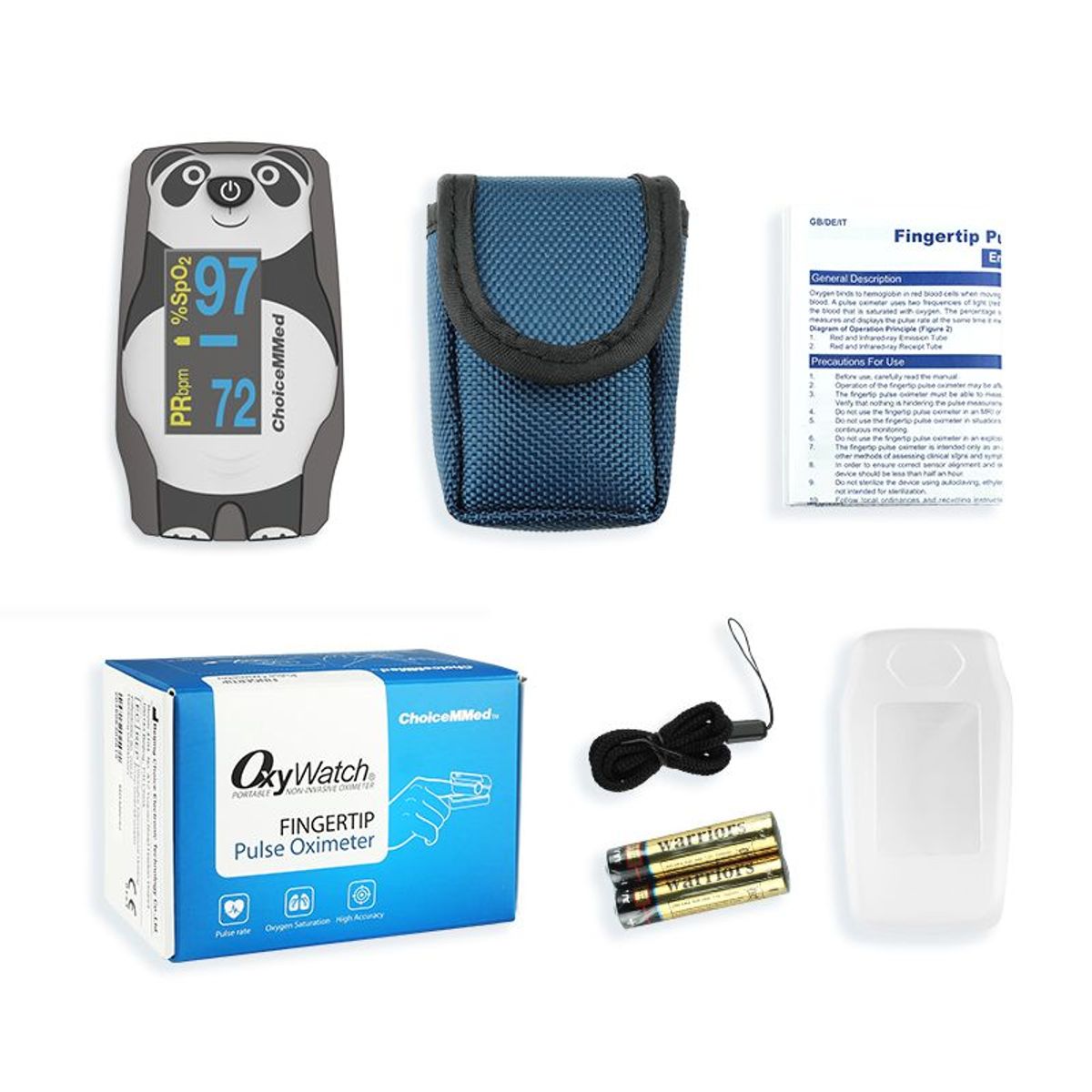 CHOICEMMED - OXIMETRO DE PULSO DIGITAL PEDIATRICO MARCA CHOICEMMED PANDA