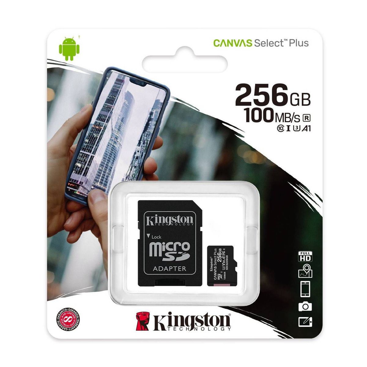 KINGSTON - Memoria Micro SD Kingston 256GB Canvas Select Plus