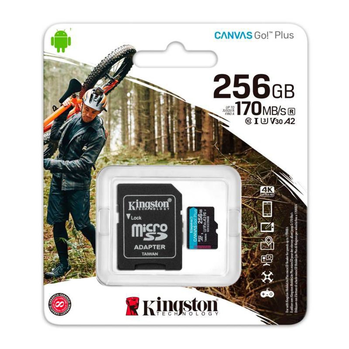 KINGSTON - Memoria Micro SD Kingston 256GB Canvas Select Plus