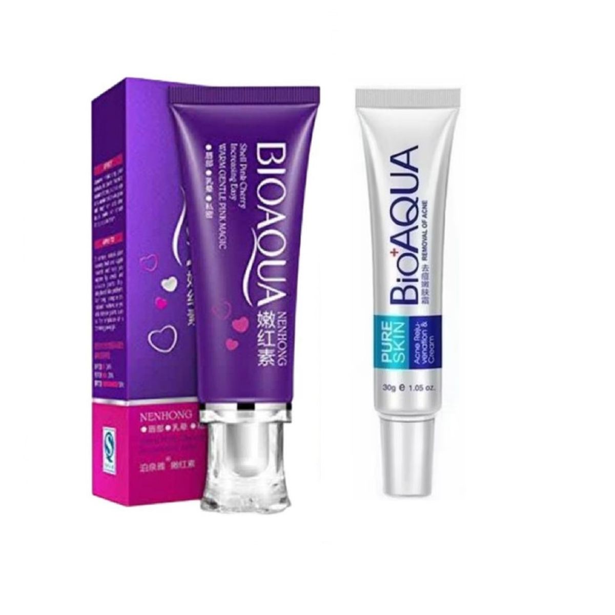 BIOAQUA - Crema Blanqueadora Corporal + Crema Anti-Acné - Bioaqua