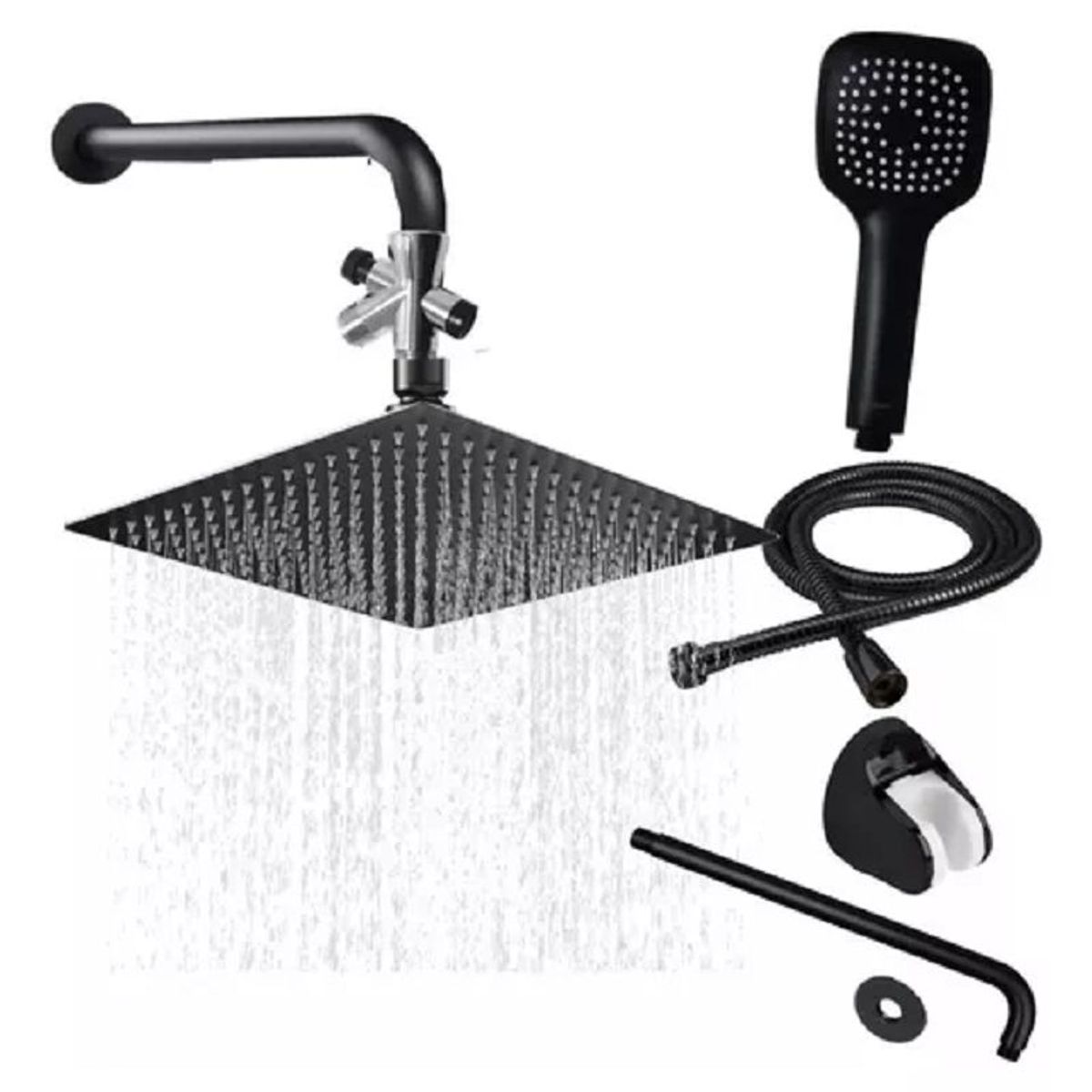 GENERICO - Set Completo De Ducha Premium Monocomando Negro