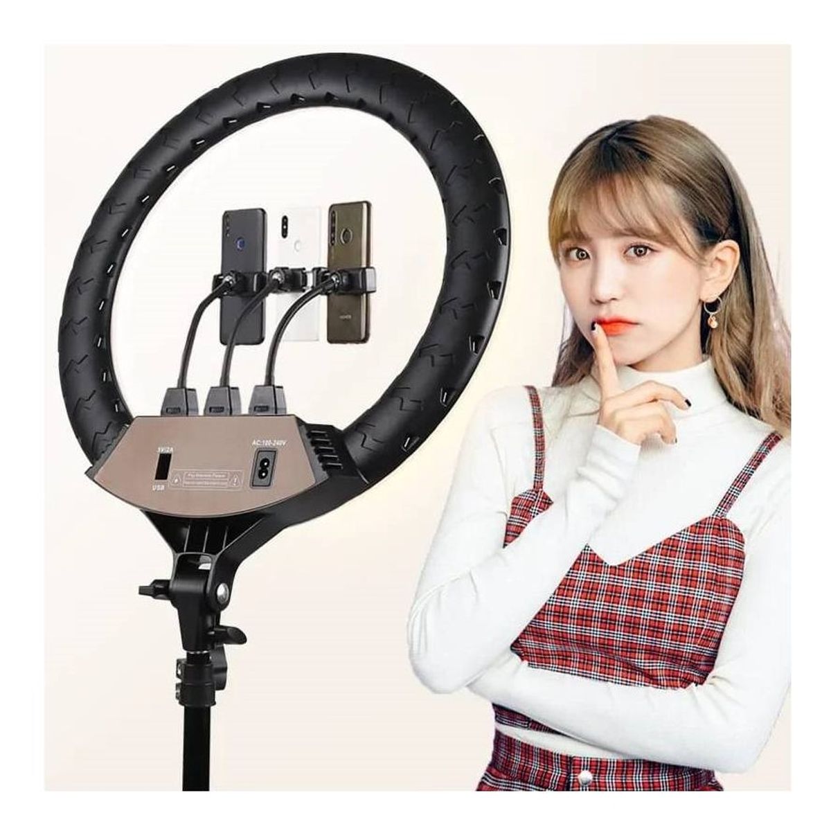 GENERICO - ARO de LUZ PROFESIONAL 45cm  ZB-F348