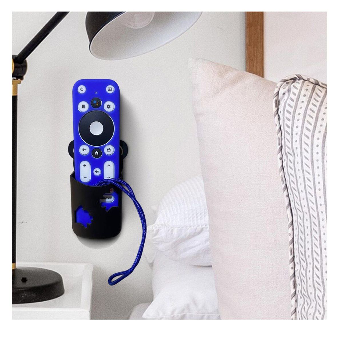 UNIVERSAL - Funda para control Mecool Km2 Android Tv Box Azul  Soporte