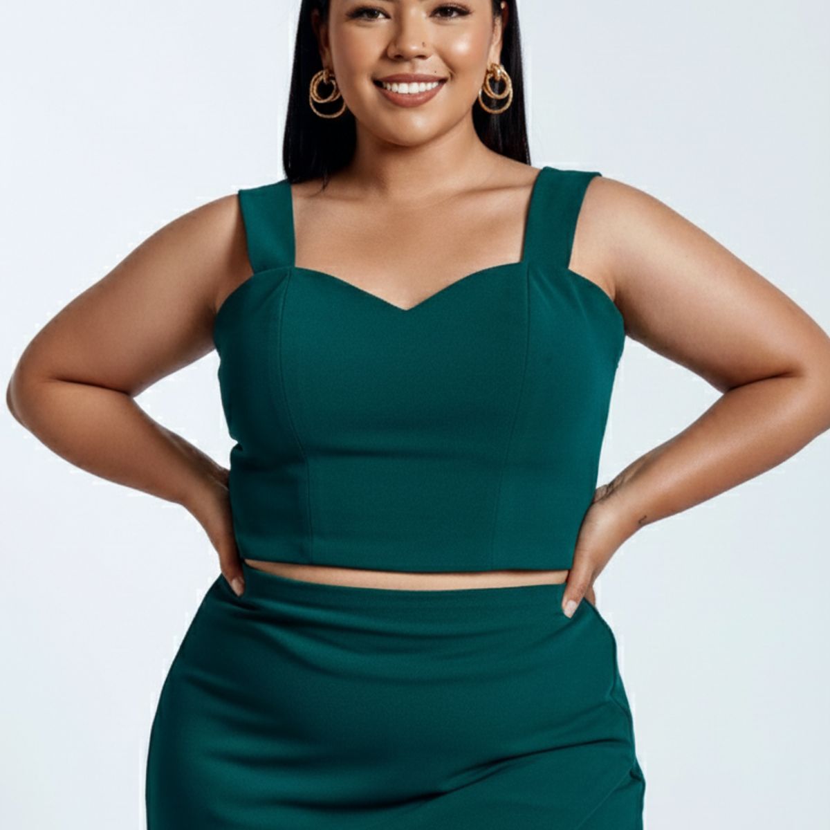 MISS LADY - Short Falda Anai - Verde Esmeralda