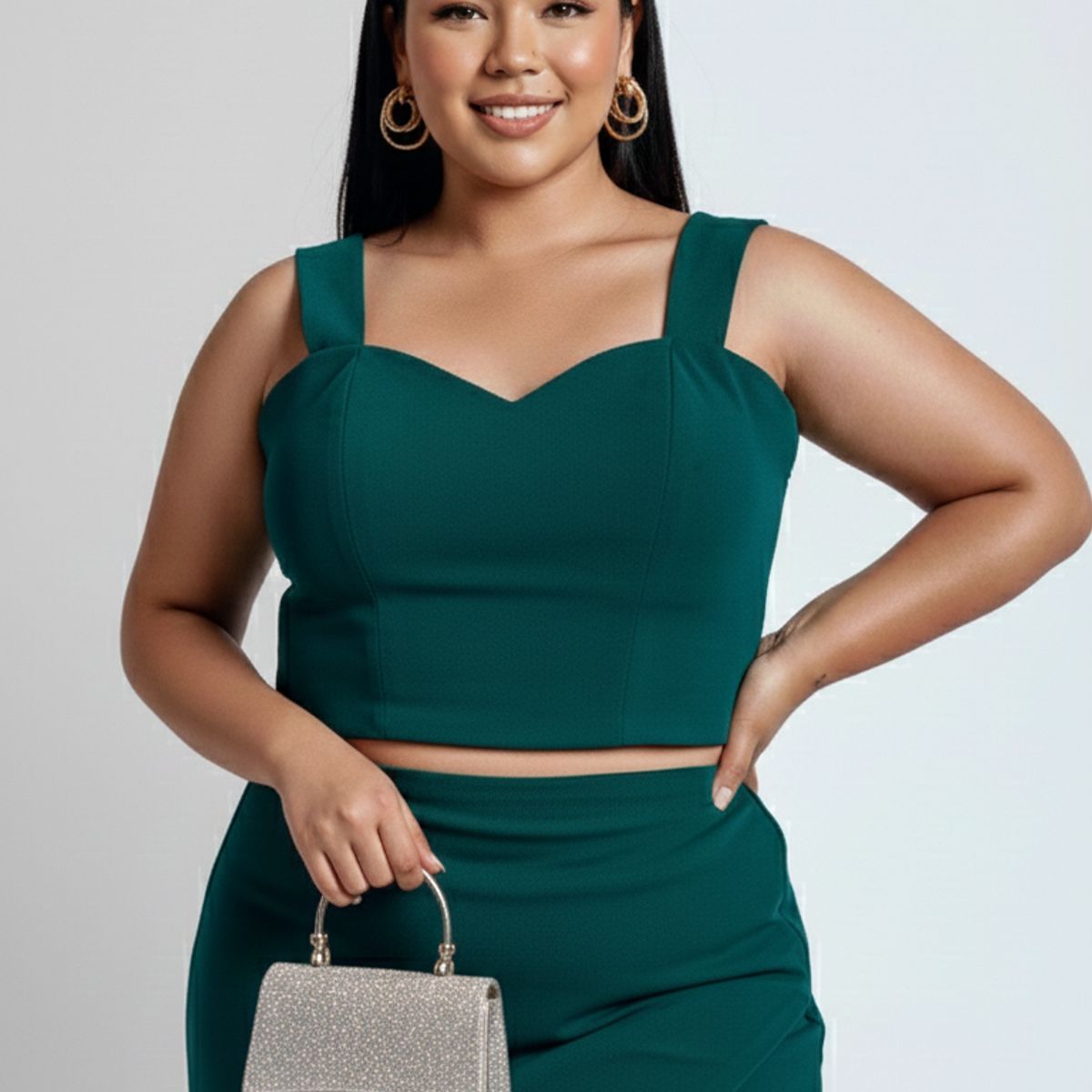 MISS LADY - Short Falda Anai - Verde Esmeralda