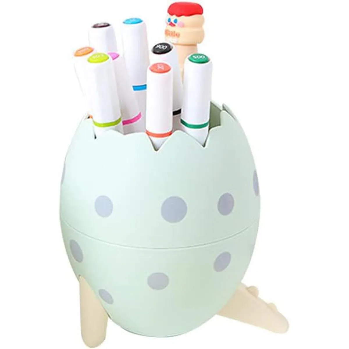 GENERICO - ORGANIZADOR KAWAII HUEVO DINO - VERDE