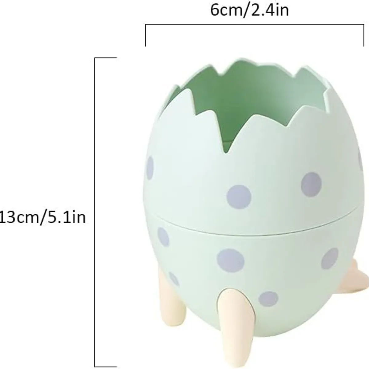 GENERICO - ORGANIZADOR KAWAII HUEVO DINO - VERDE