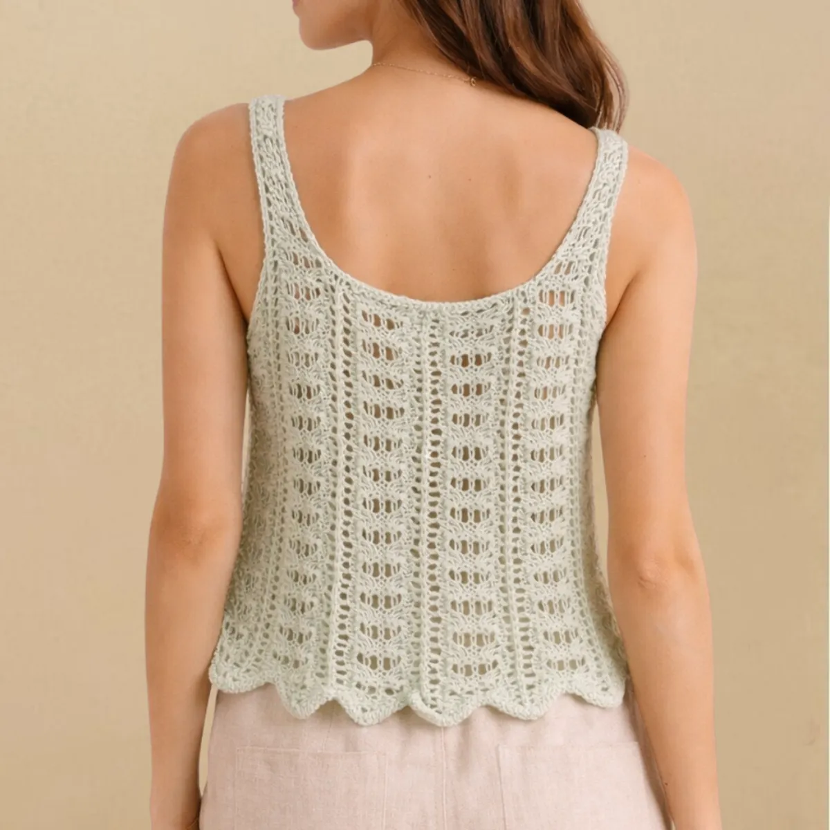 AMA OUTFITTERS - CROP BRIANNA TEJIDO EN HILO