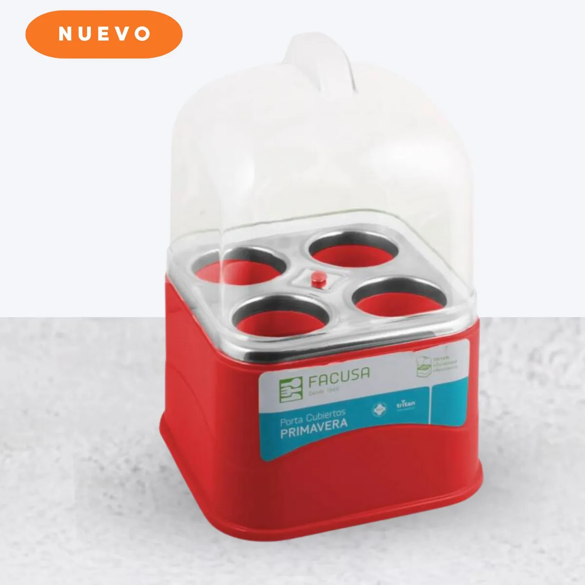 FACUSA - Porta cubiertos Primavera Rojo - Facusa