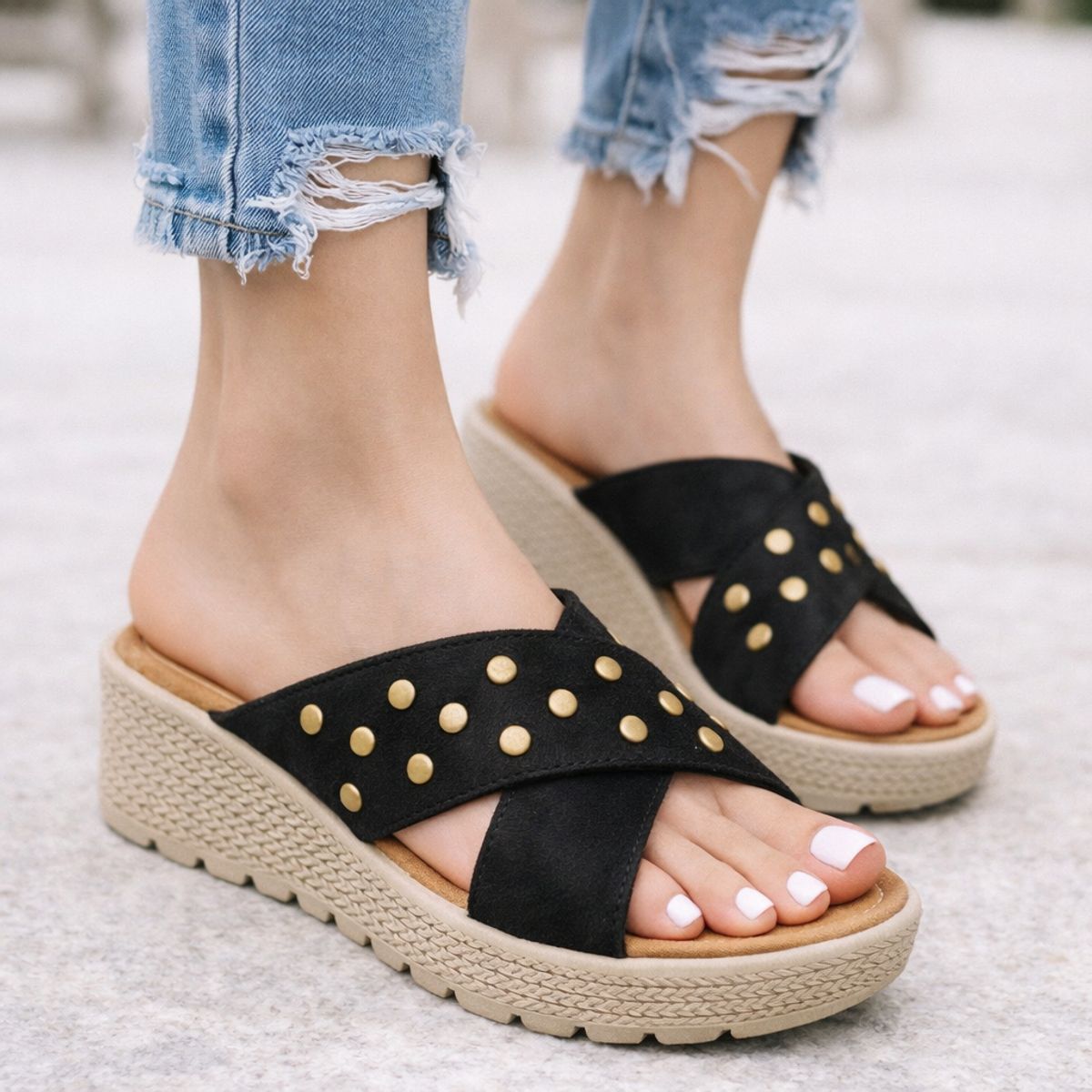 GENERICO - Sandalias Mujer Misshus Aurora negro