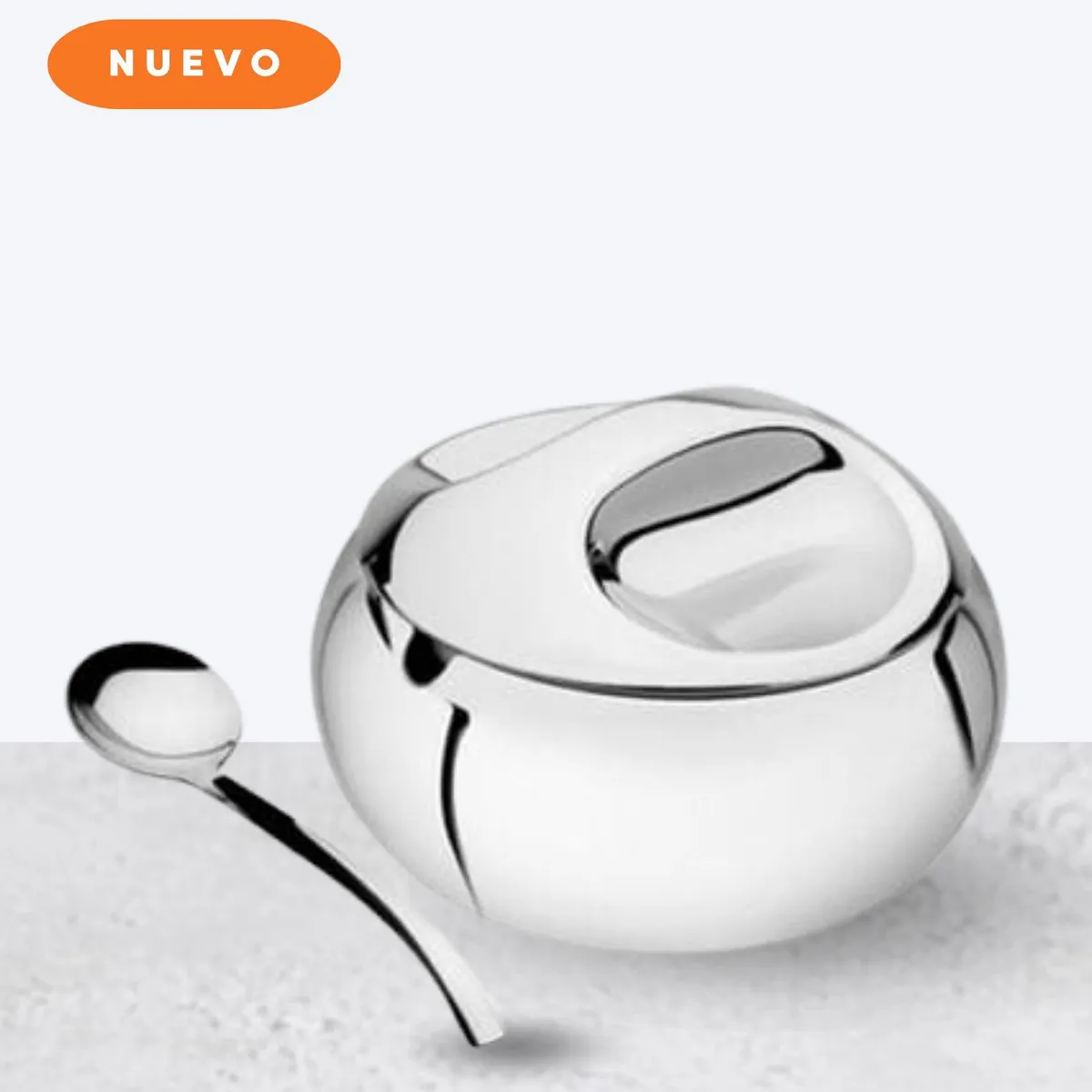 TRAMONTINA - Azucarero de Acero Inoxidable con Cuchara