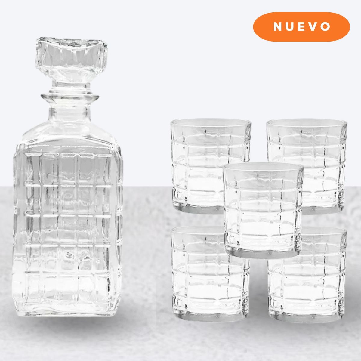 GENERICO - Set de Licor X 05 LEXINGTON (Decantador 1 L+ Vasos 350 Ml)