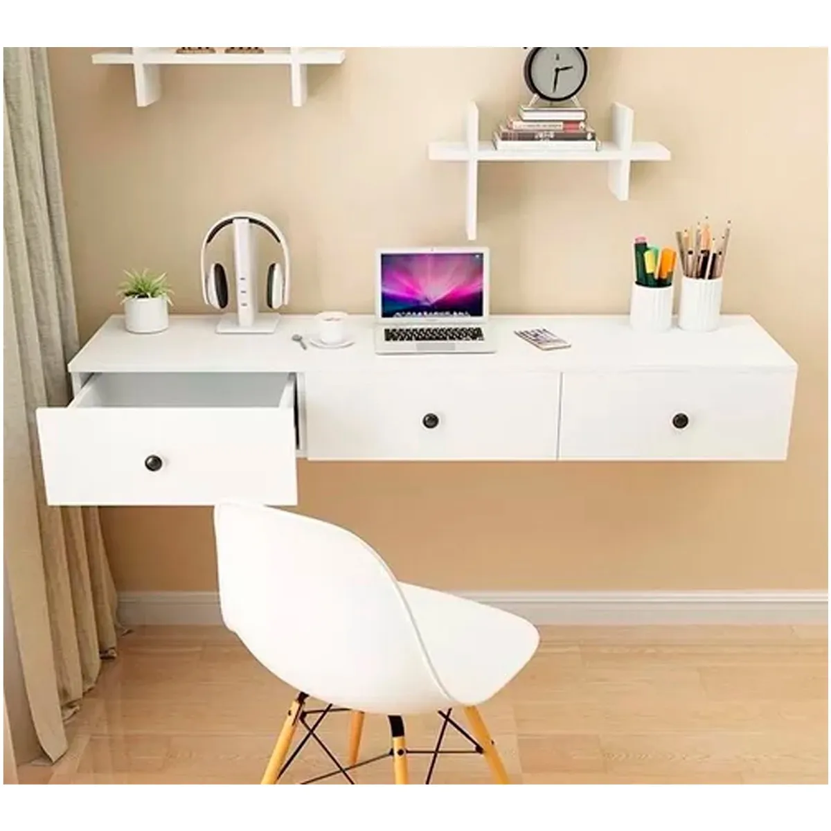 VENTITAS HOME - Escritorio Flotante Mirage Ventitas Home Blanco