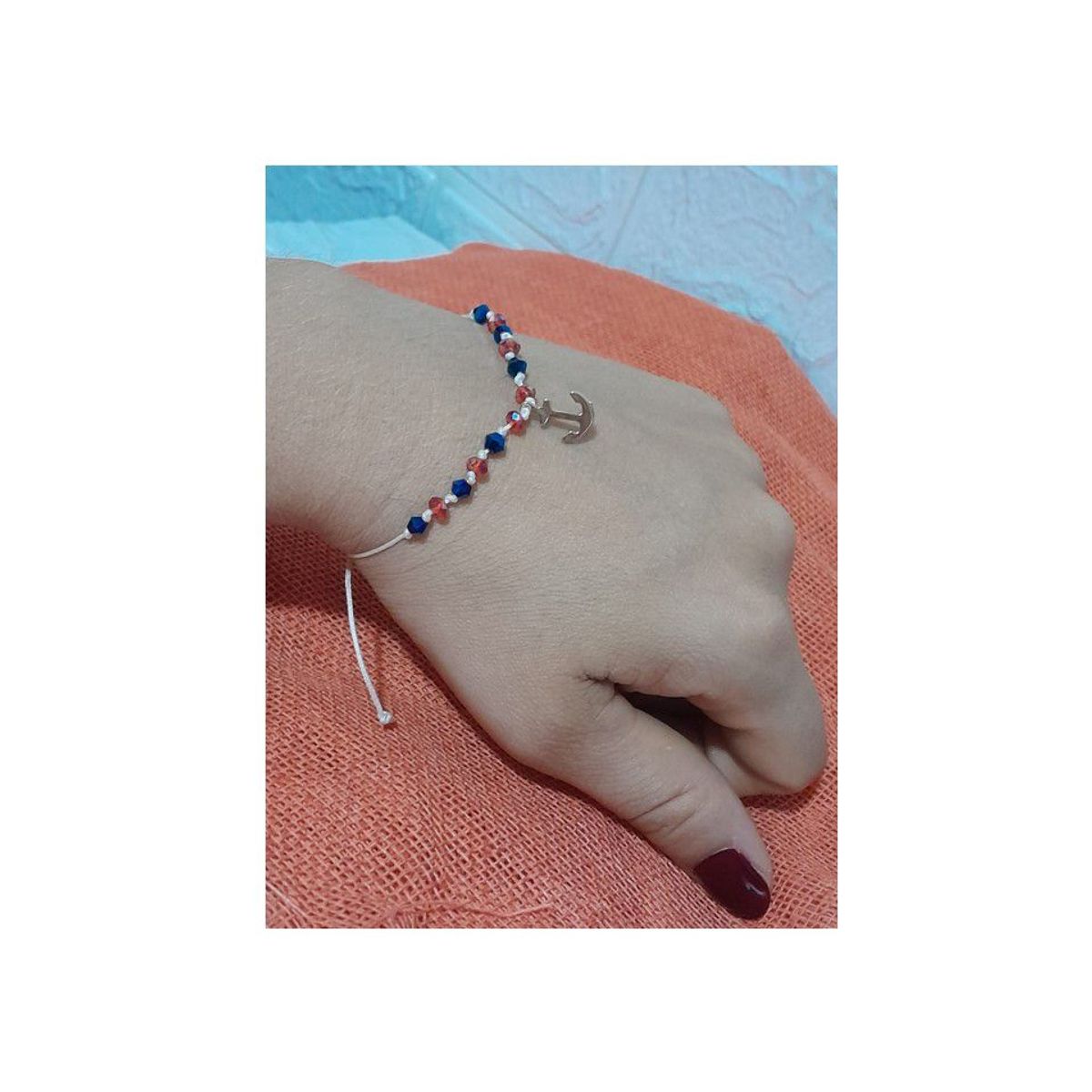 GENERICO - TRIO DE PULSERAS DE HILO CRISTALES Y DIJE AJUSTABLES