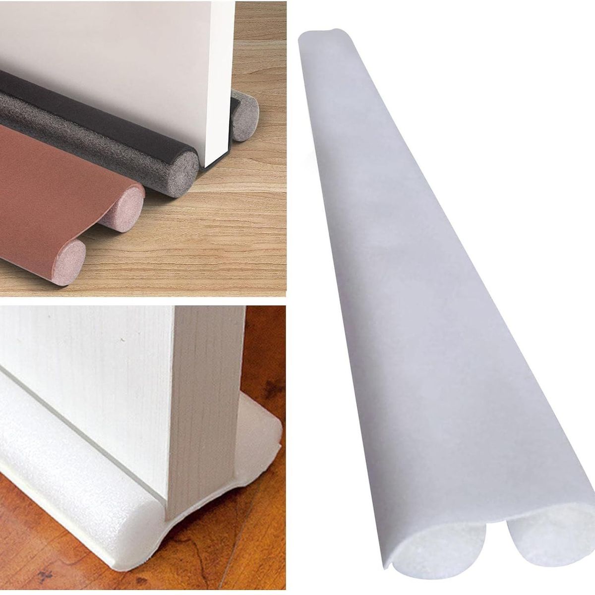 GENERICO - Pack x 02 Burletes Flexible de Espuma 95cm Protección Puertas -Blanco