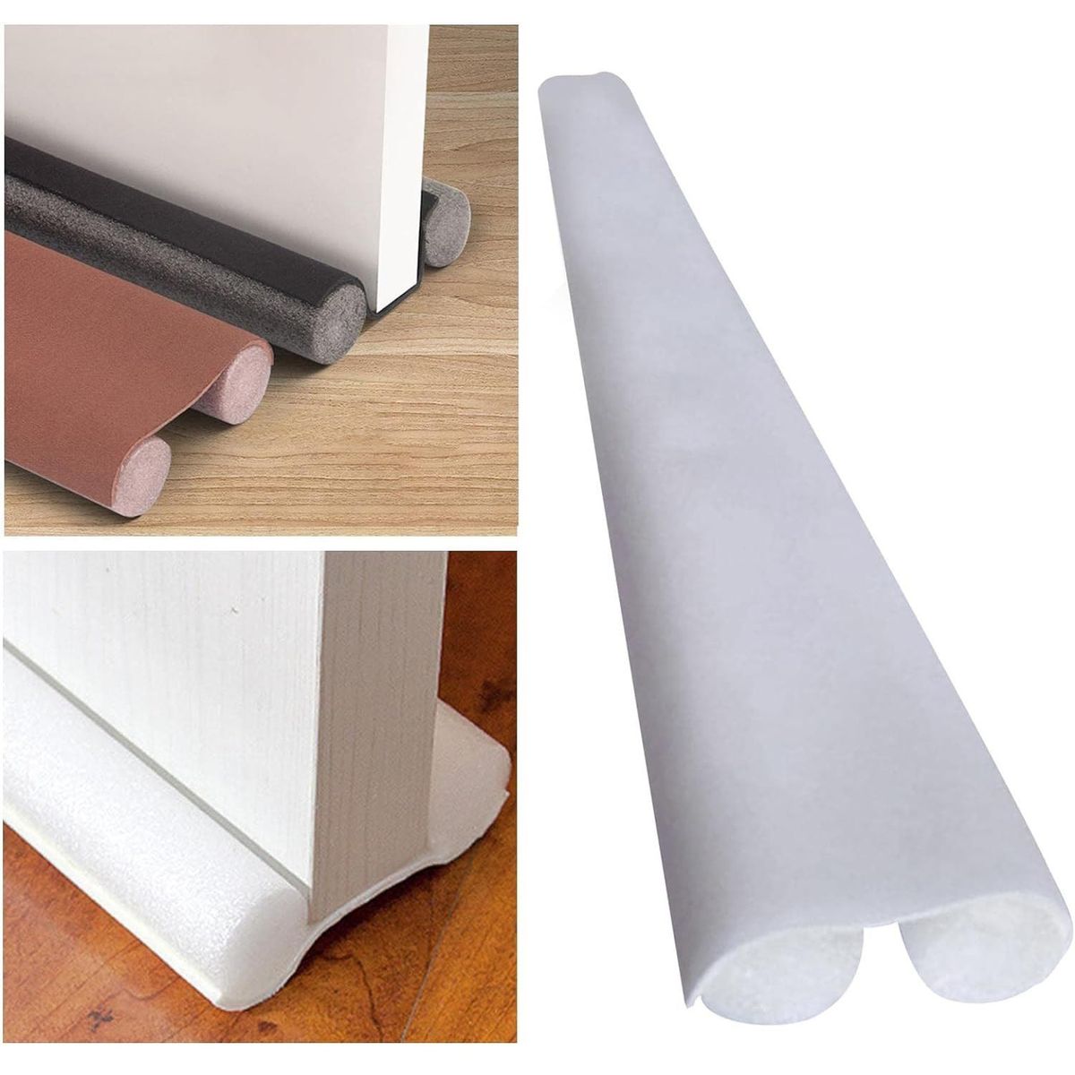 GENERICO - Pack x 02 Burletes Flexible de Espuma 95cm Protección Puertas -Blanco