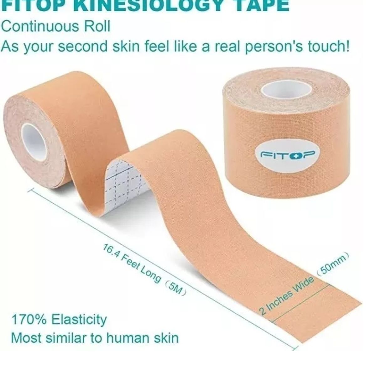 GENERICO - Pack x 4 Rollos Cinta Kinesiológica 5m X 5cm Soporte para Atléticos