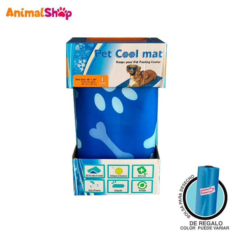 GENERICO - Cool Mat Para Perros Y Gatos Talla L Huesos 90 X 60