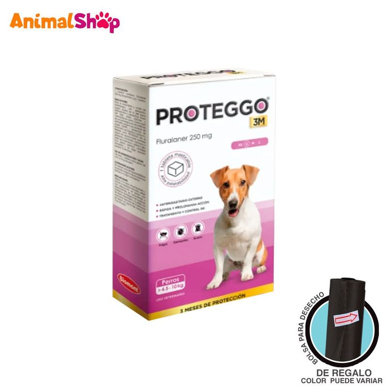 PROTEGGO - Antipulgas Proteggo 3M De 4.5 A 10 Kg X 1 Tableta