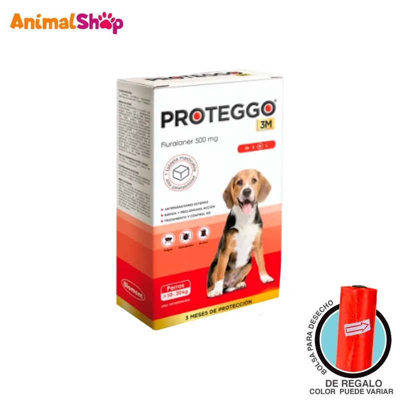 PROTEGGO - Antipulgas Proteggo 3M De 10 A 20 Kg X 1 Tableta