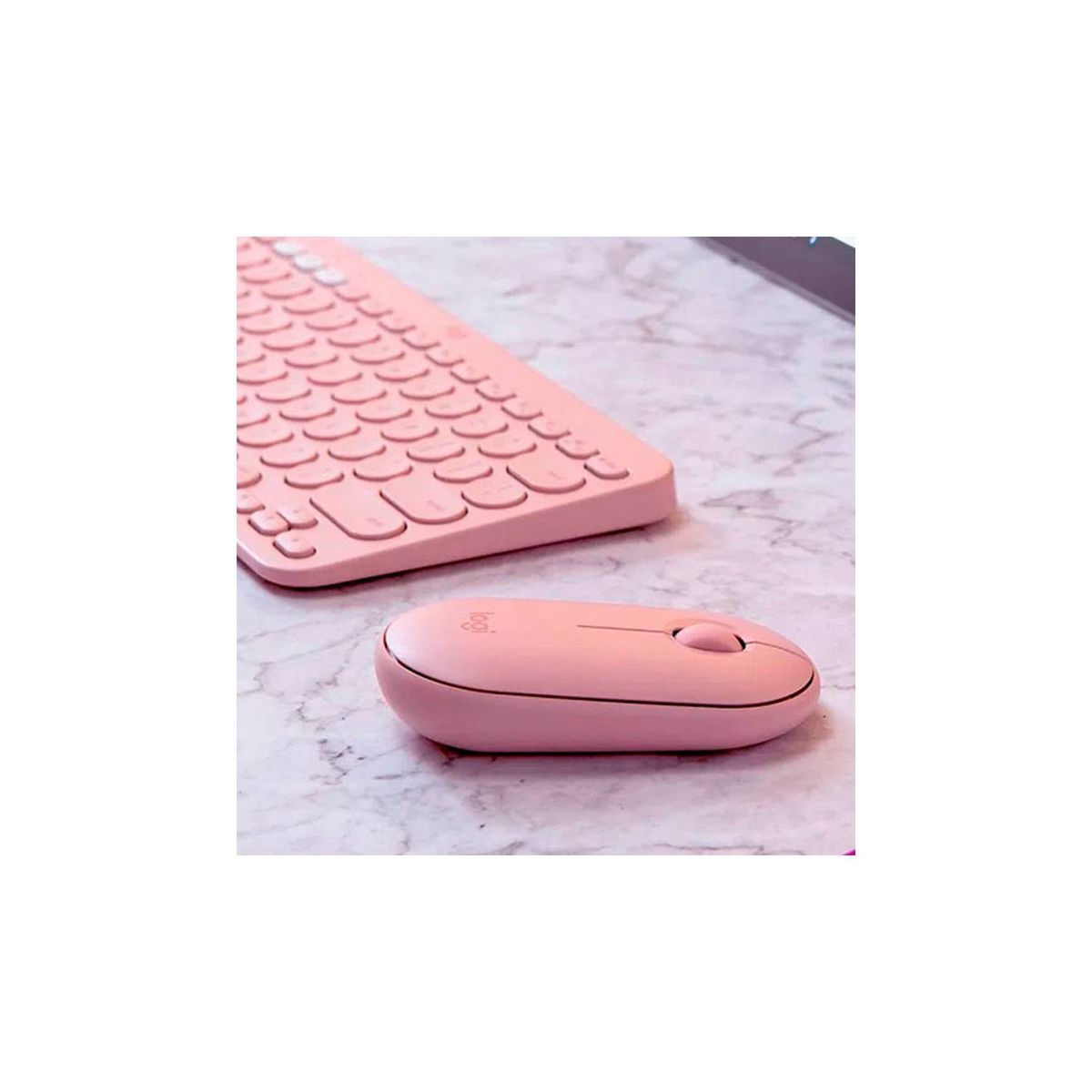 LOGITECH - Mouse Logitech M350S Inalámbrico Bluetooth - Rosa