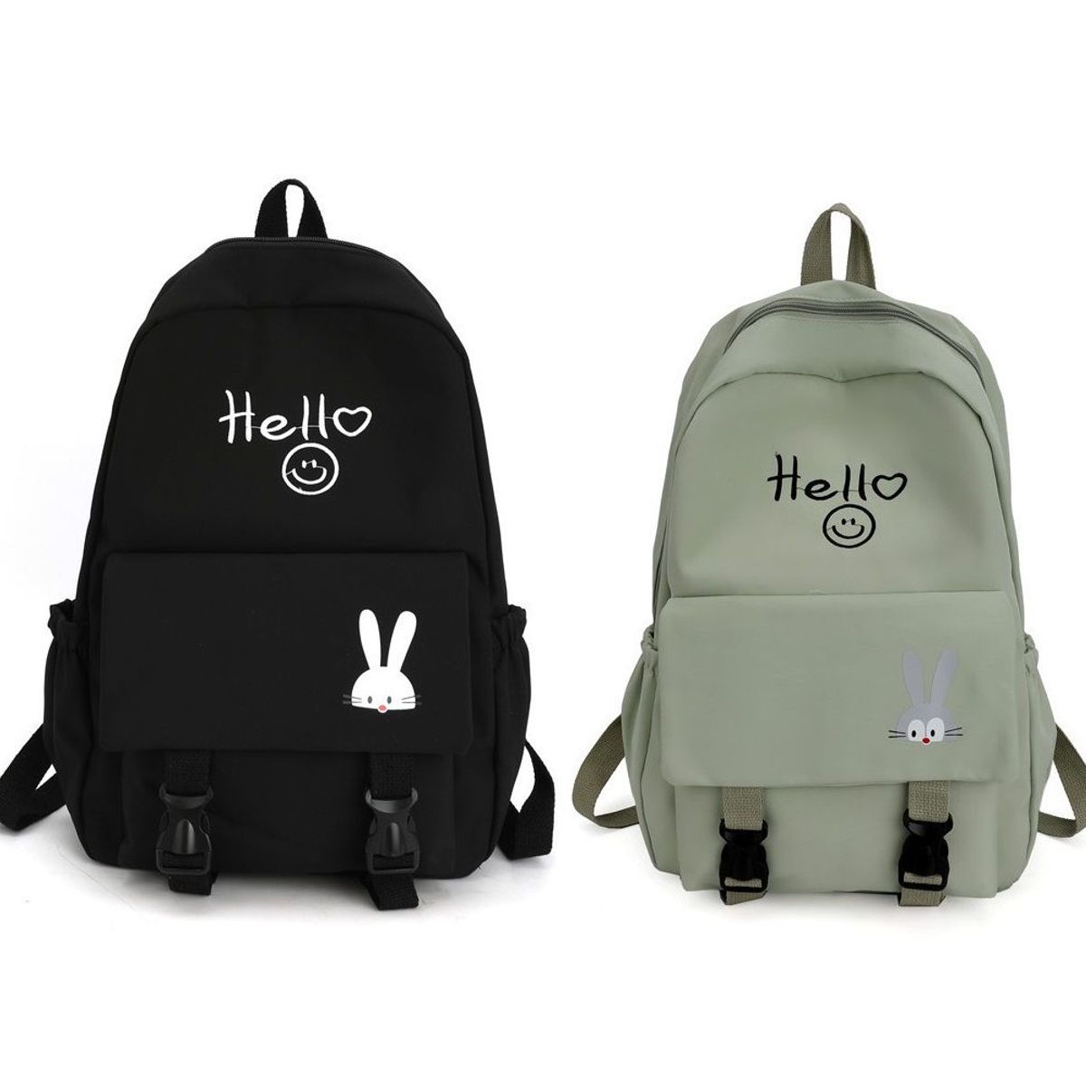GENERICO - Mochila escolar coreana bolso hello de nylon