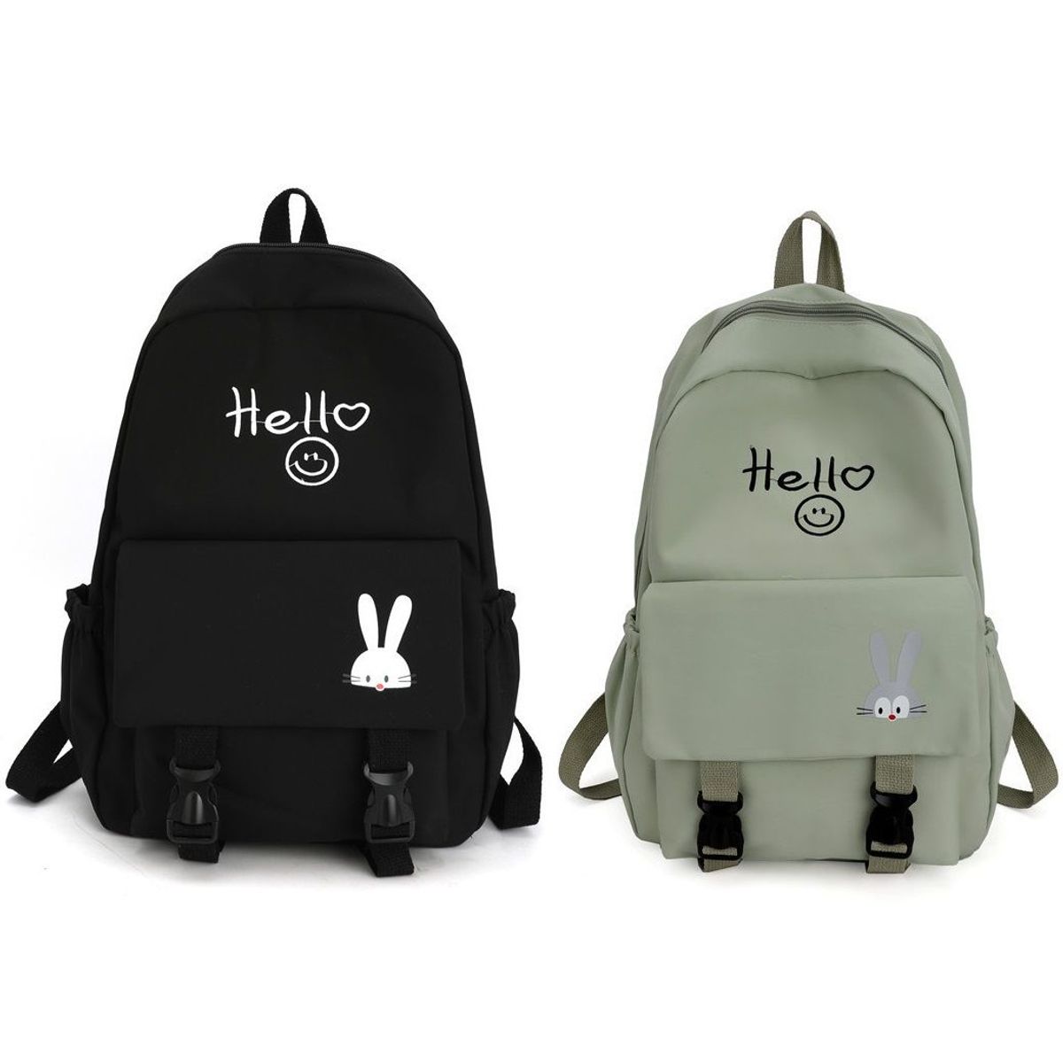 GENERICO - Mochila escolar coreana bolso hello de nylon