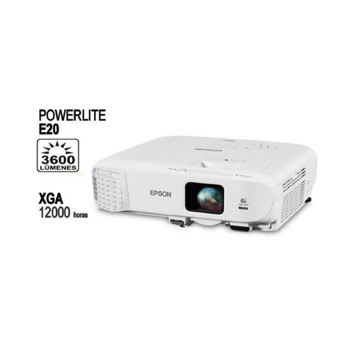 GENERICO - Proyector Epson PowerLite E20, 3400 Lúmenes, 1024x768, XGA..