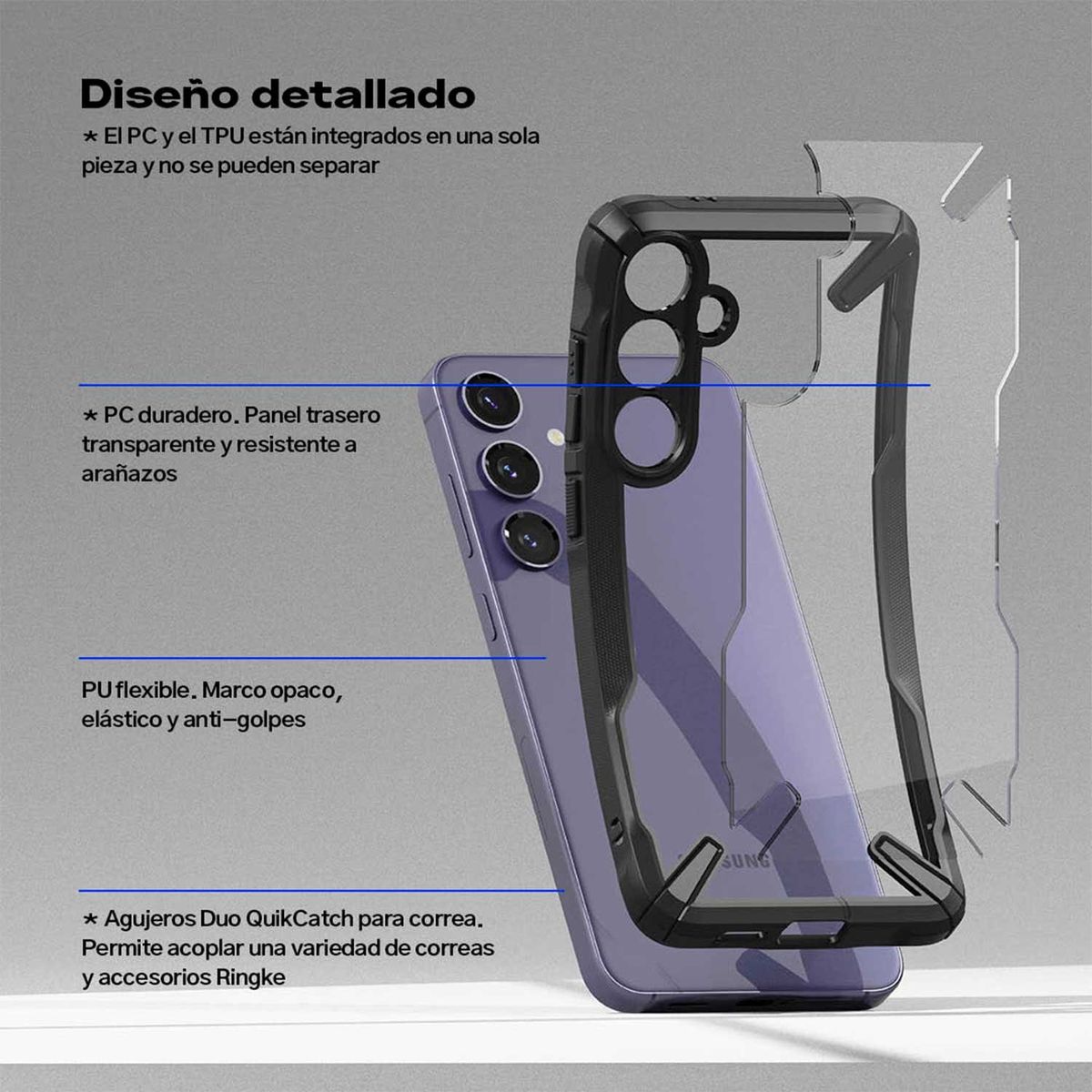 RINGKE - Case Premium para Galaxy S24 Plus - Fusion X Importado USA