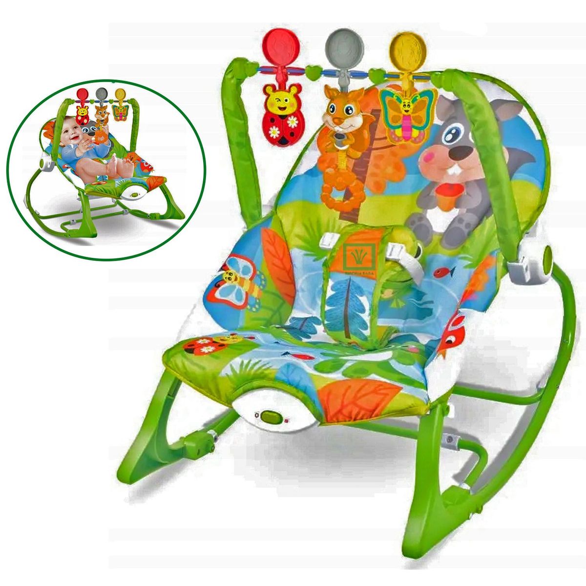 GENERICO - Silla Mecedora Vibradora Musical MULTITOYS Ardilla
