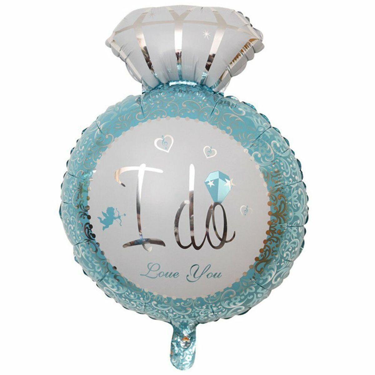 GENERICO - Globo anillo celeste fiesta despedida de soltera 40x28cm