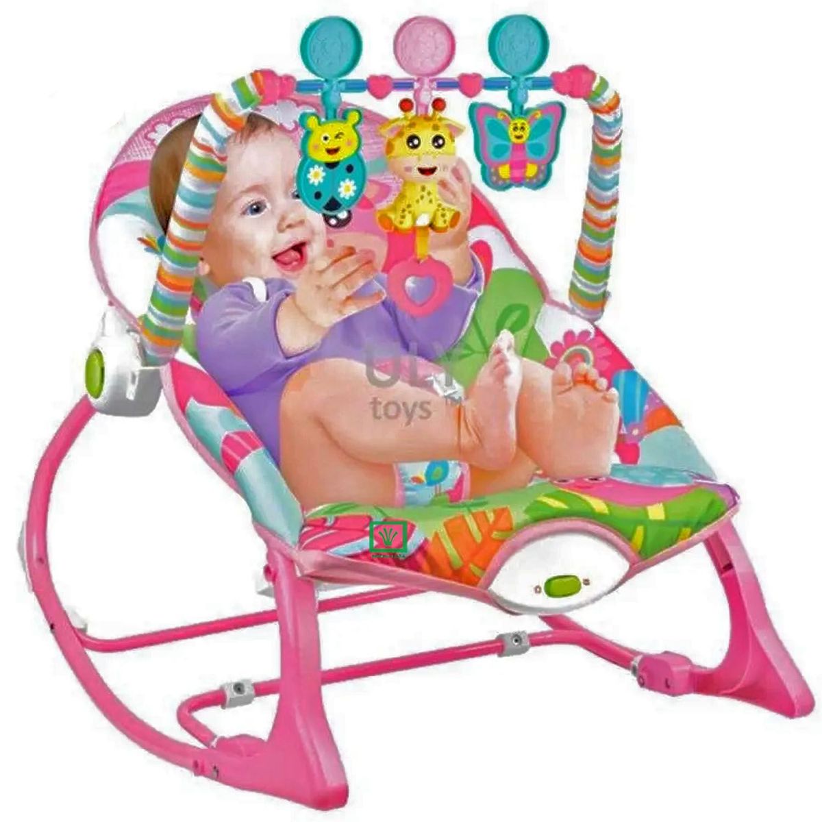 GENERICO - Silla Mecedora Vibradora Musical MULTITOYS Jirafa Rosado