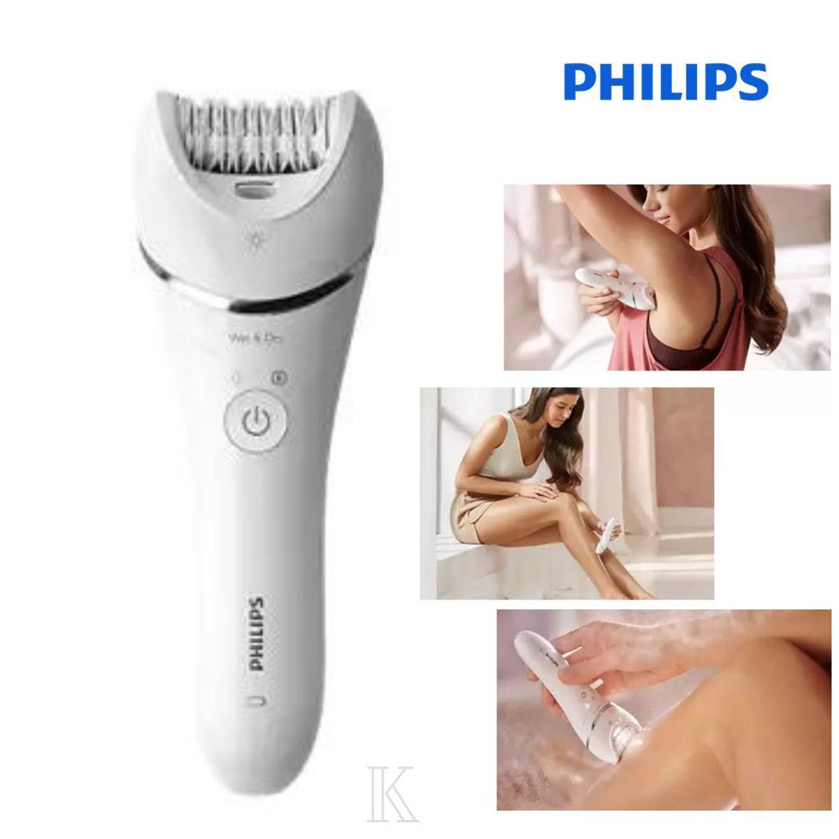 PHILIPS - Depiladora en seco y húmedo Serie 8000 Philips