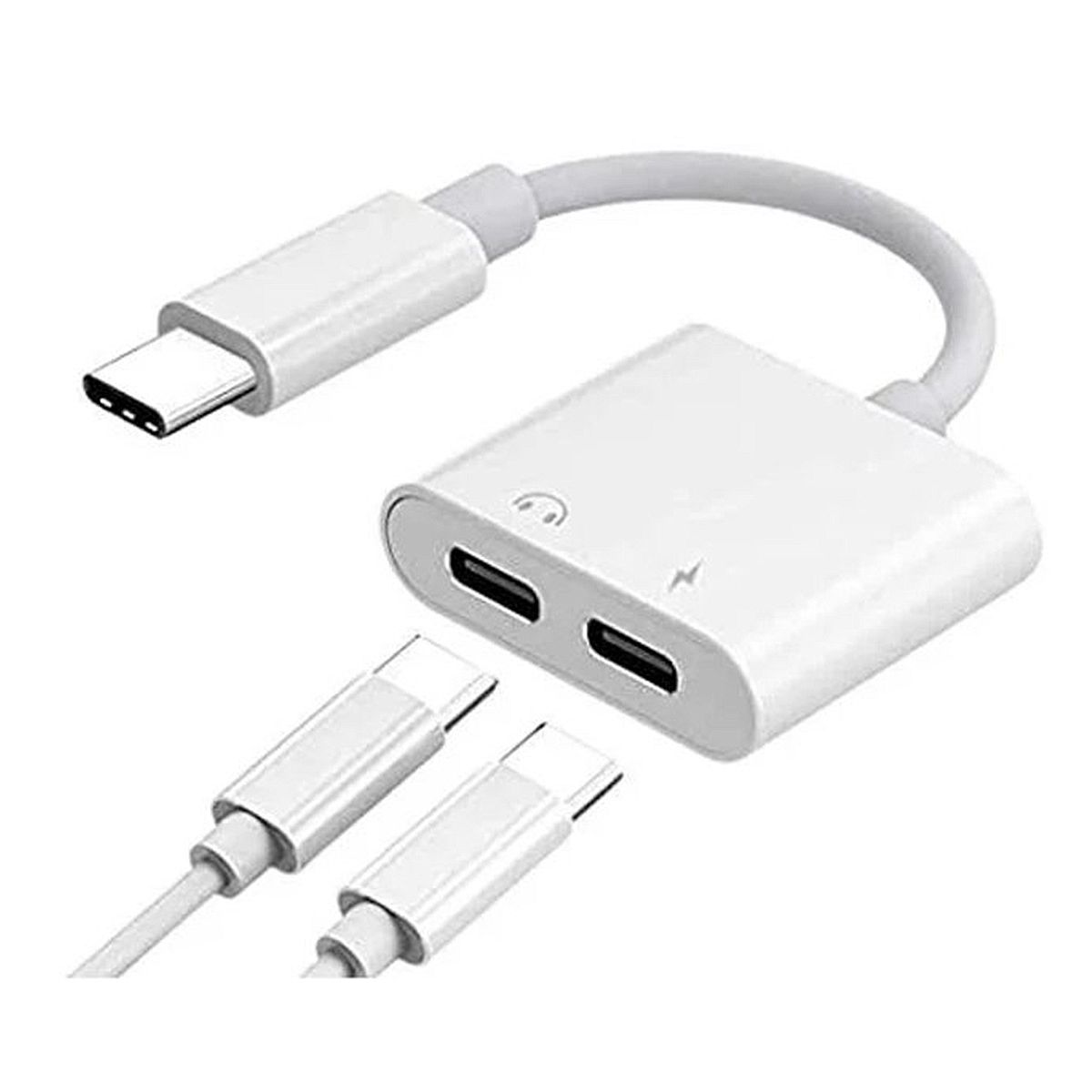 XO SIMPLE IS BEAUTY - Cable Adaptador de Audio y Carga XO-NB172C Dual Usb C Doble Type C