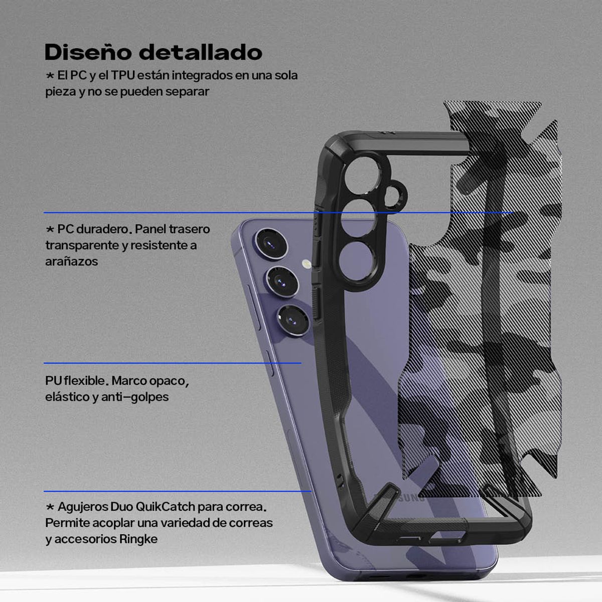 RINGKE - Case Premium Ringke Galaxy S24 - Fusion X Design Importado USA