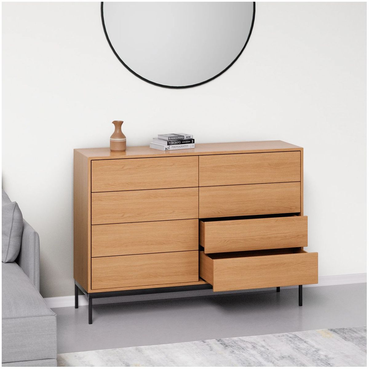 VENTITAS HOME - Cómoda Industrial Vanesso Ventitas Home Roble Buralo