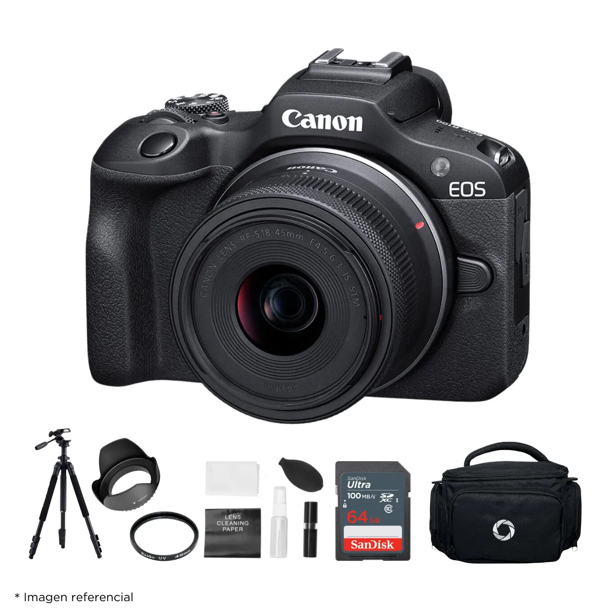 CANON - Cámara Mirrorless EOS R100  Lente  Kit Ultimate