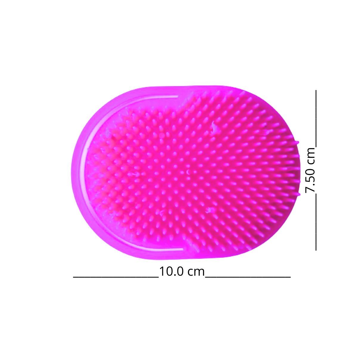 GENERICO - CEPILLO PARA MASCOTAS - MASAJE Y BAÑO FUCSIA