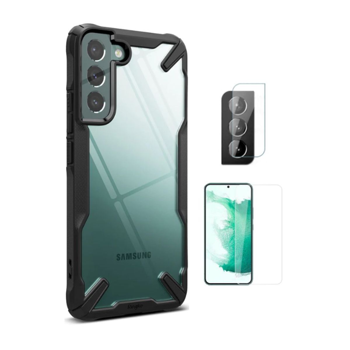 RINGKE - CASE RINGKE FUSION X SAMSUNG S22 PLUS Y VIDRIOS