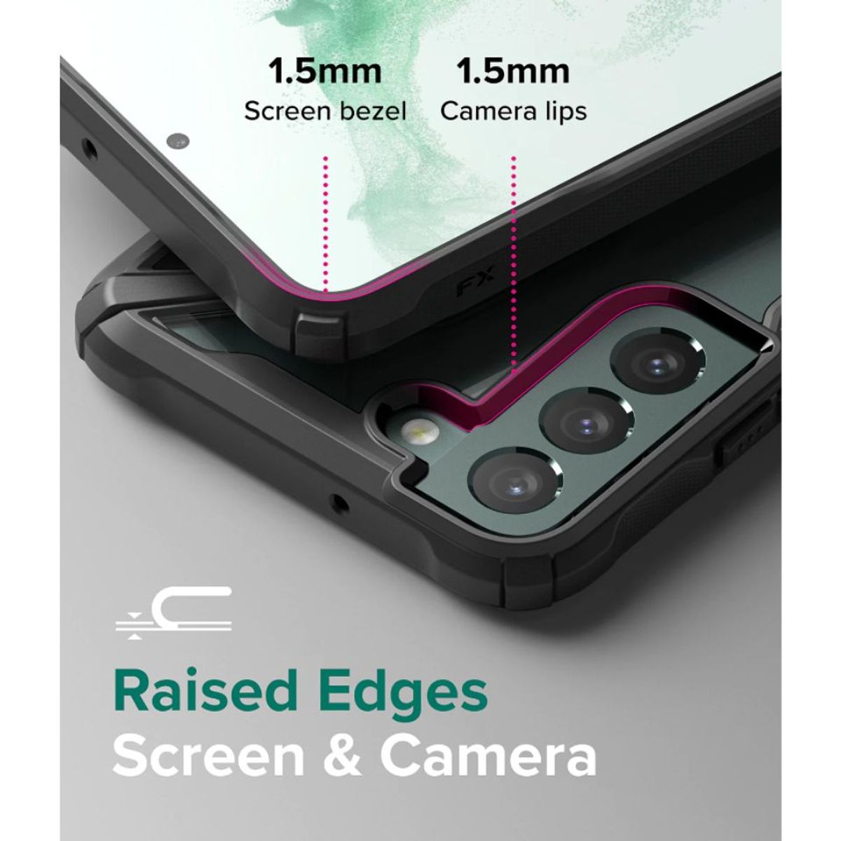 RINGKE - CASE RINGKE FUSION X SAMSUNG S22 PLUS Y VIDRIOS