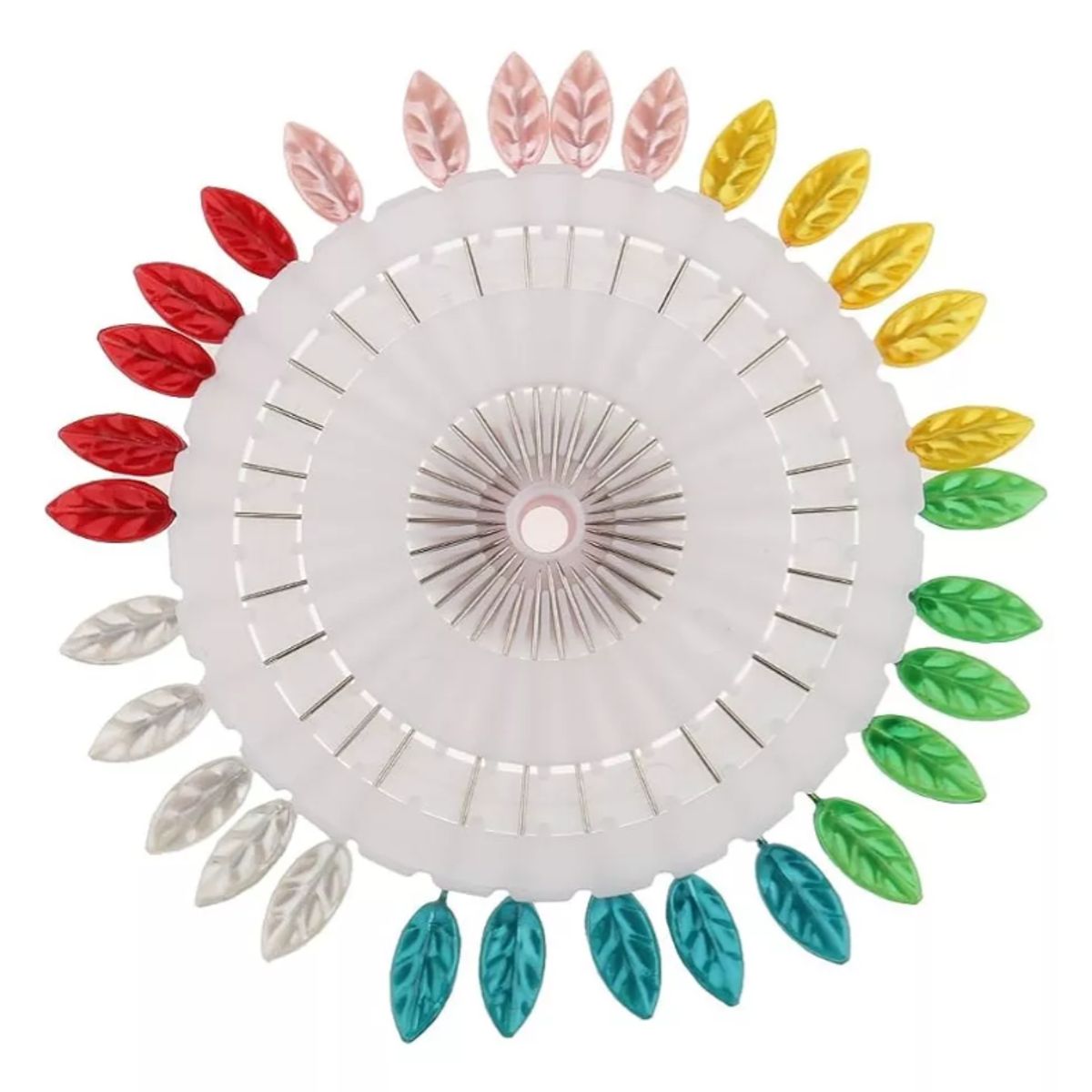 GENERICO - Set de 12 Ruletas de Alfileres con Cabeza de Hoja