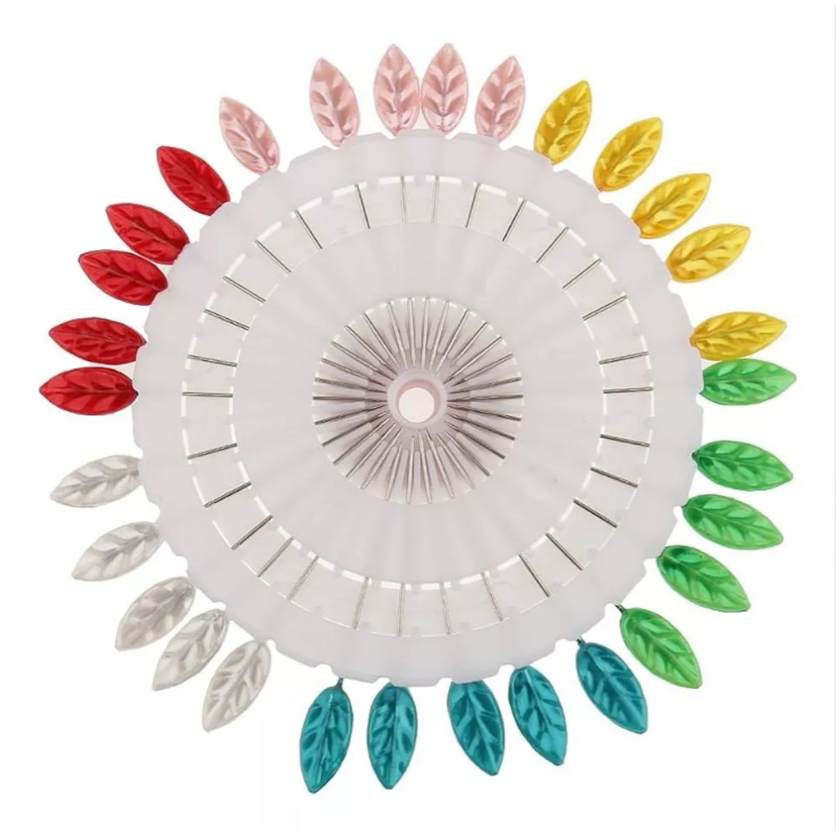 GENERICO - Set de 12 Ruletas de Alfileres con Cabeza de Hoja