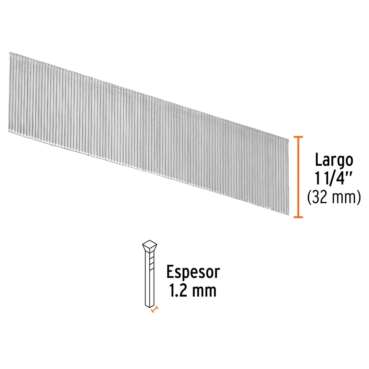 TRUPER - clavos calibre 18, 32 mm 500 unidades  para Clavadora neumática
