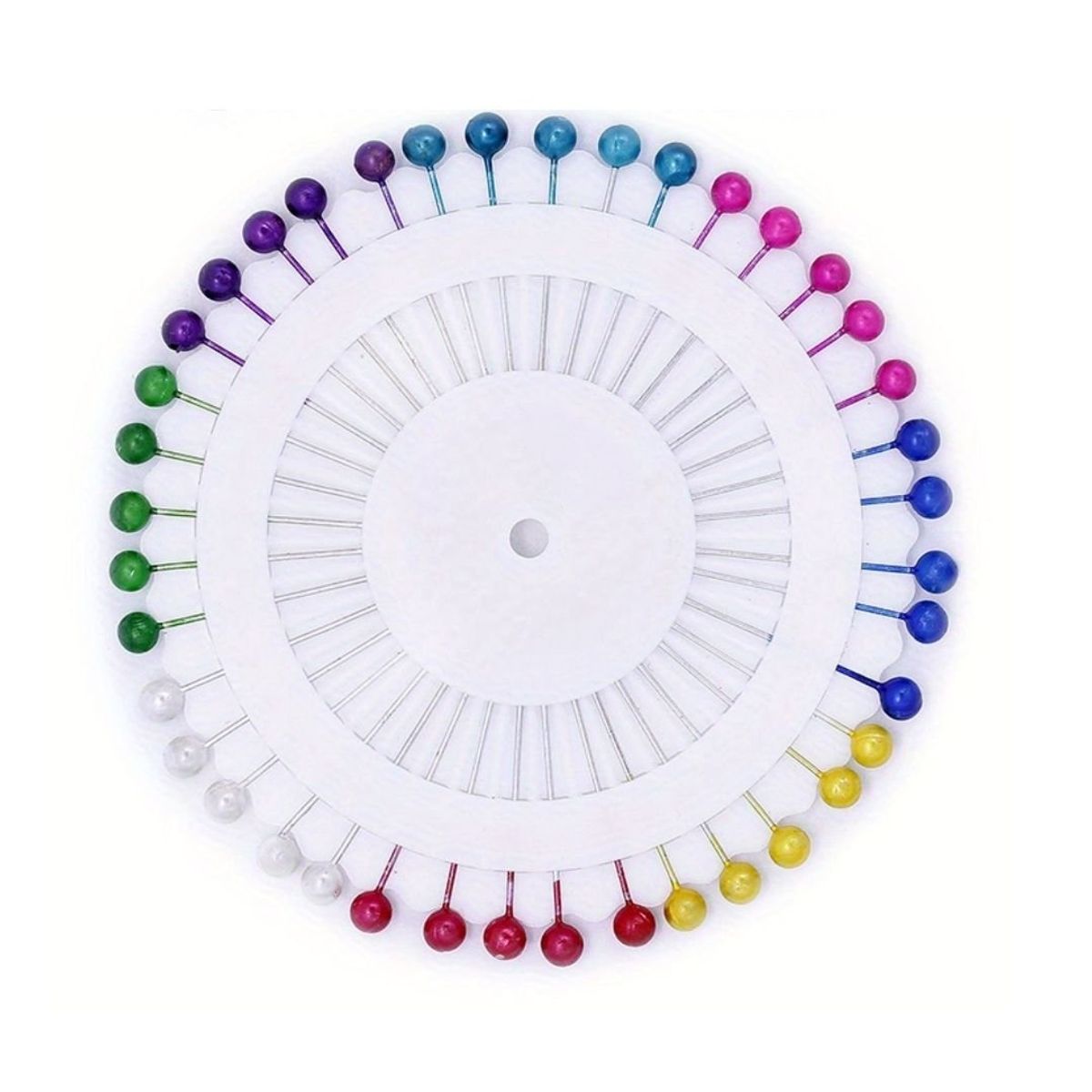 GENERICO - Set de 12 Ruletas de Alfileres con Cabeza Perlada