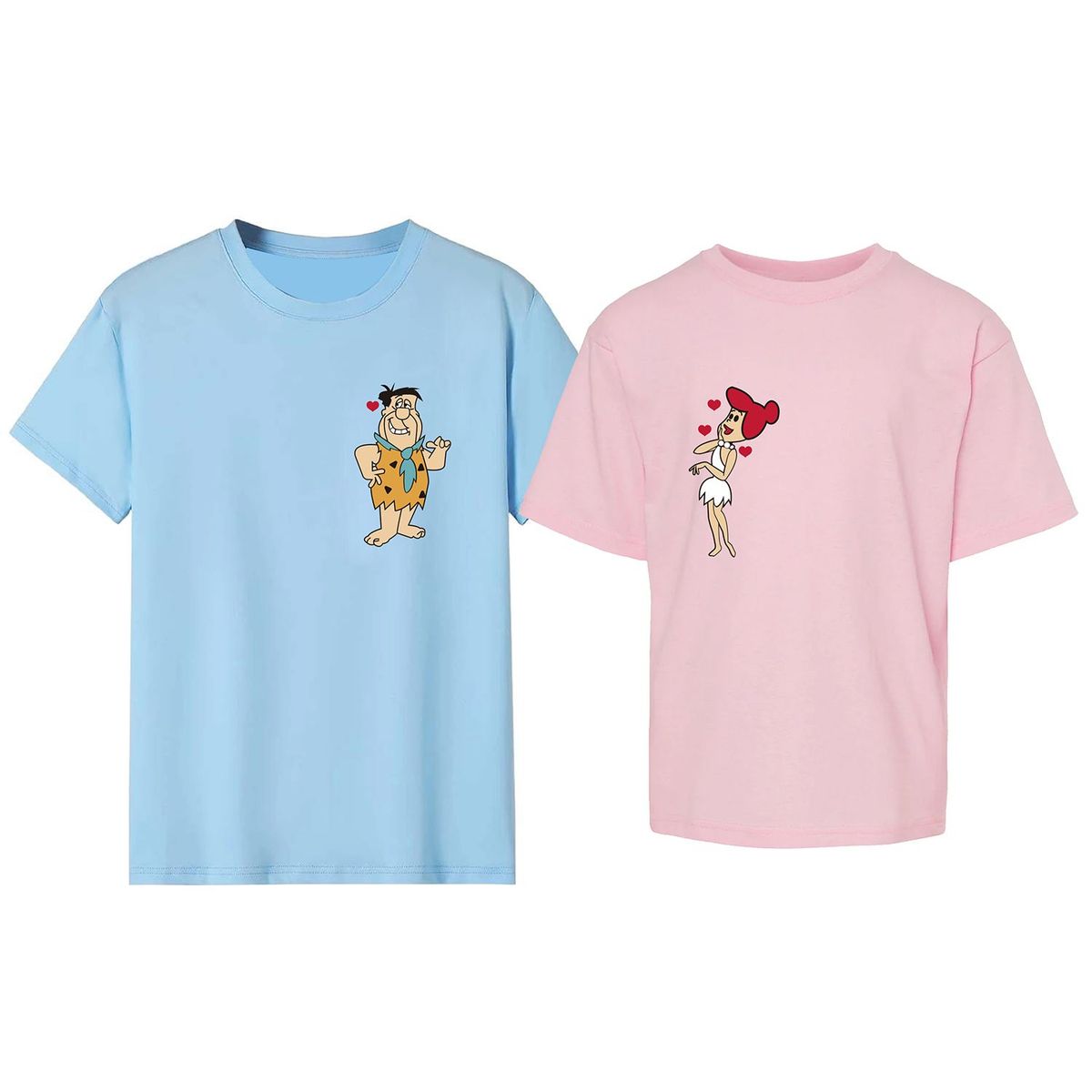 GENERICO - Polo Pareja  San Valentin "Picapiedras" x2