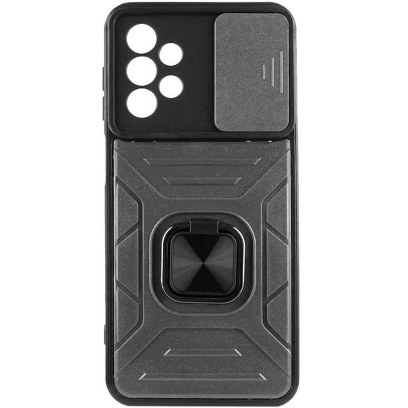 GENERICO - Funda Case para Samsung A52 Robot Gris con Aro y Protector Antishock