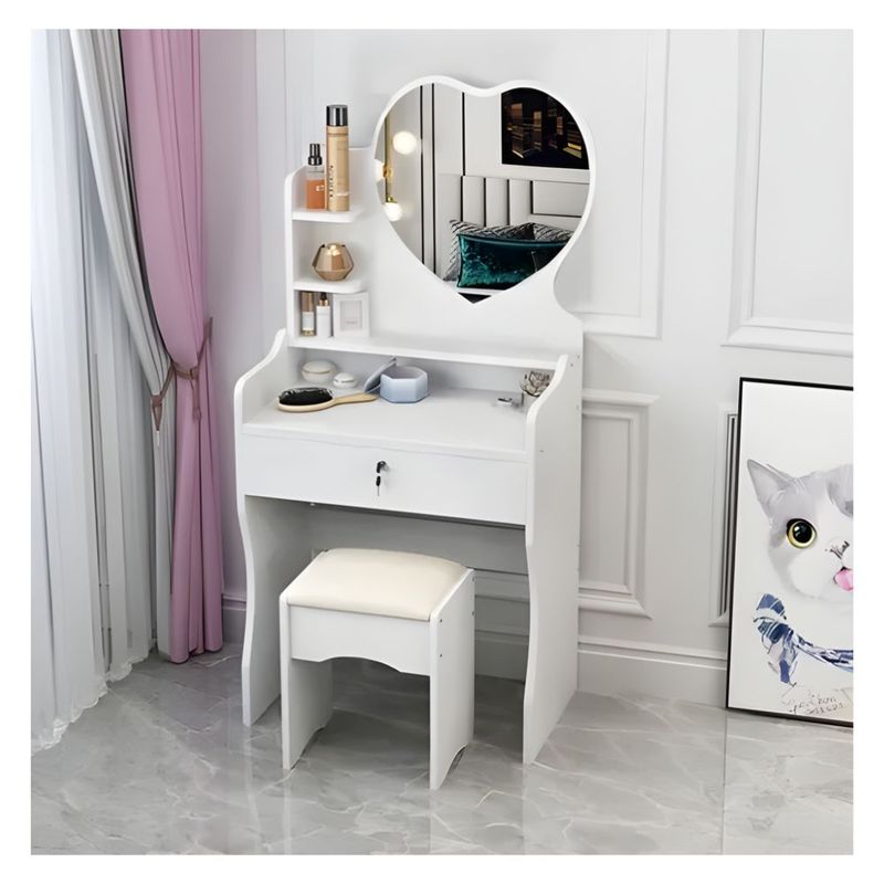 GENERICO - Tocador de Maquillaje con Espejo para dormitorio