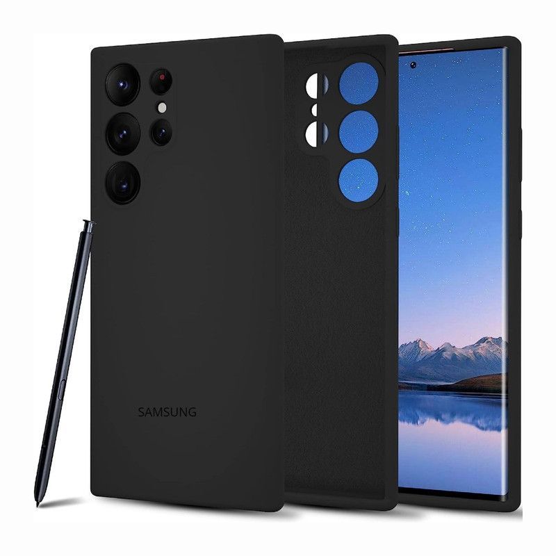 CASE - Case Silicona Para Samsung S23 Ultra Ultra - Negro