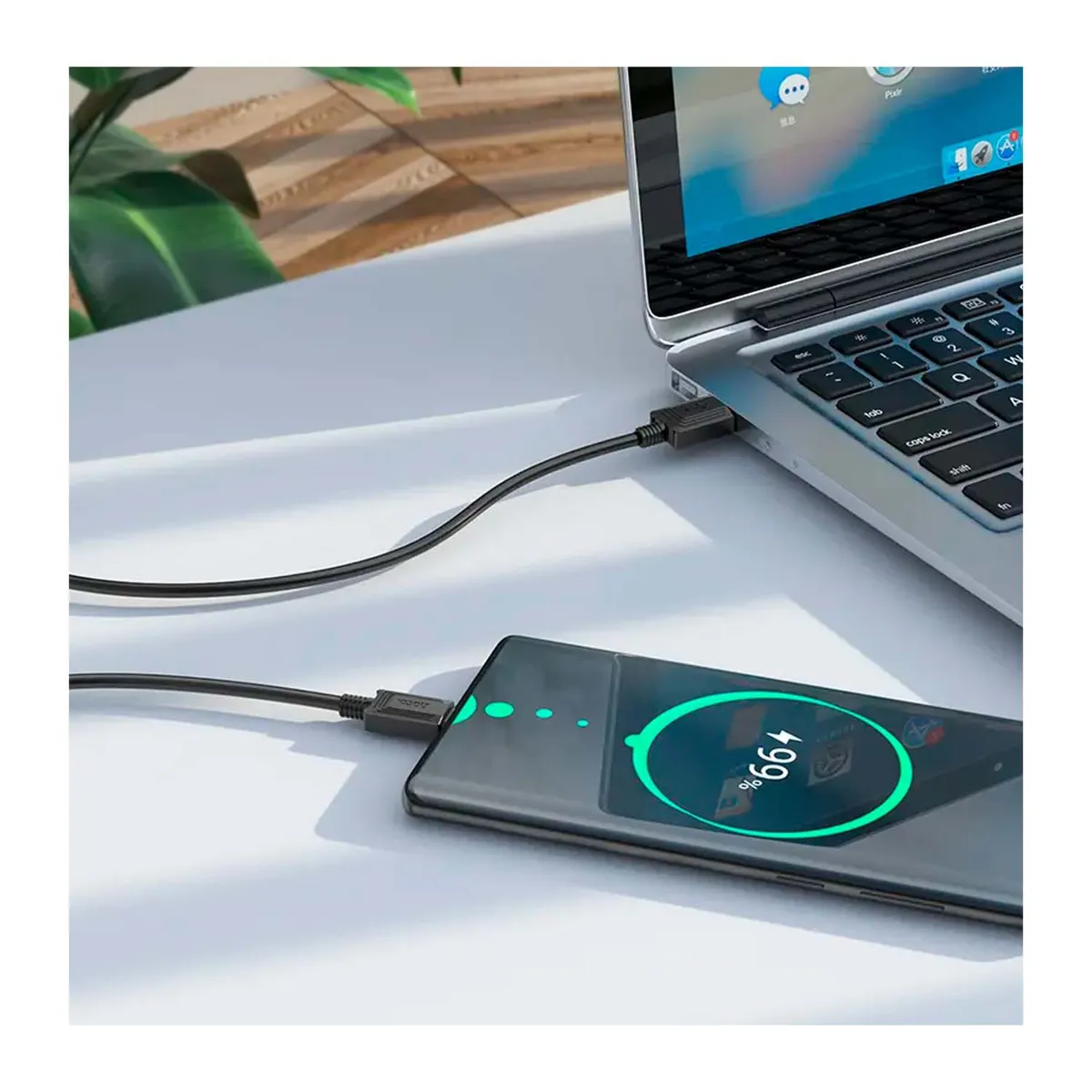 GENERICO - CABLE TIPO C USB PARA CARGADOR CELULAR PC LAPTOP - CABLE-USB-C