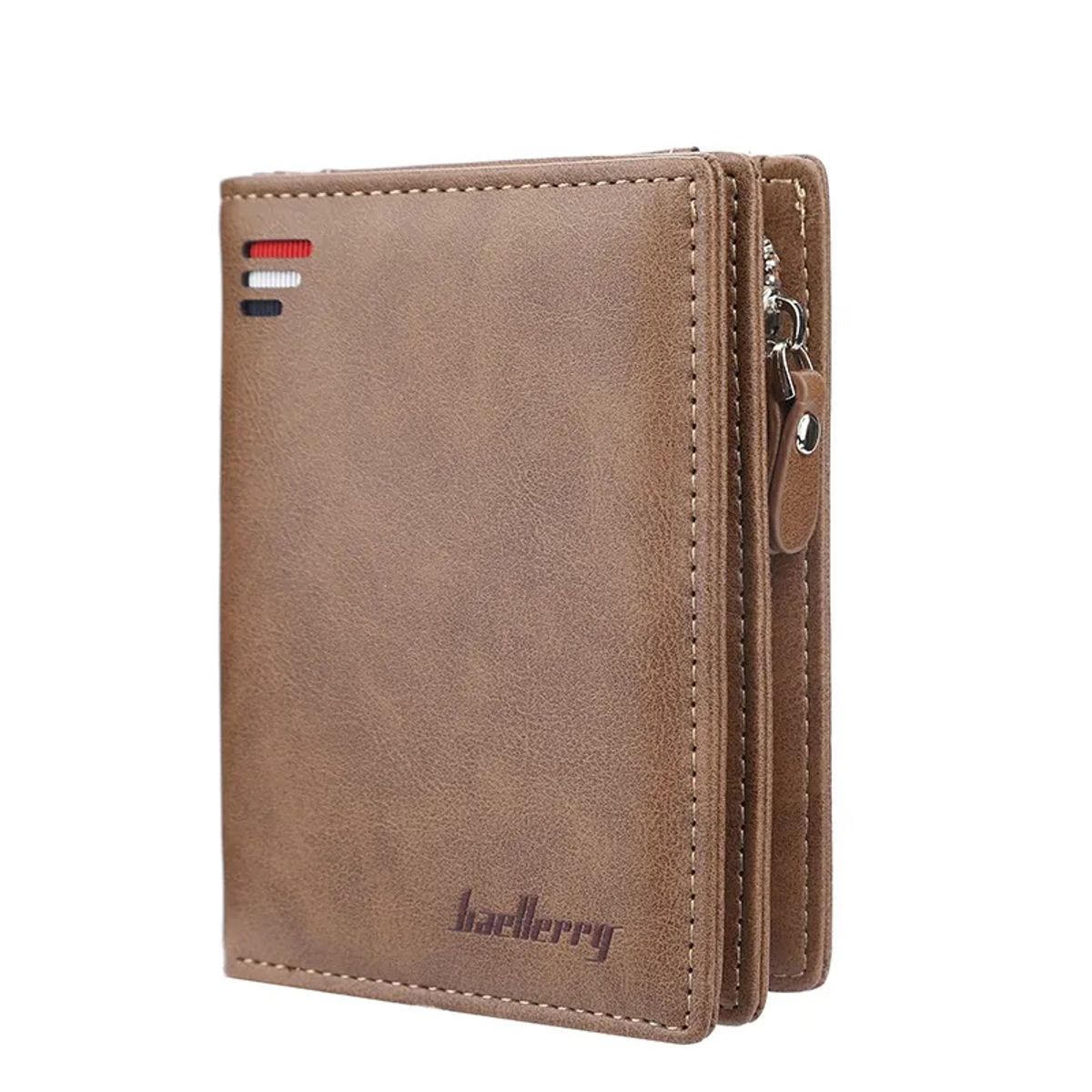 BAELLERRY - Billetera Baellerry Hombre PU Tarjetero Amplio Monedero con Cremallera